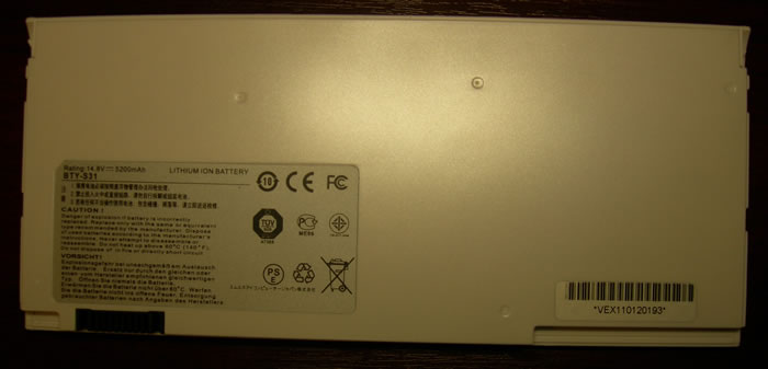 MSI Аккумулятор для ноутбука (X320, X340, X350, X360, X400, X410, X420, X430, X620) 5200mah (White)