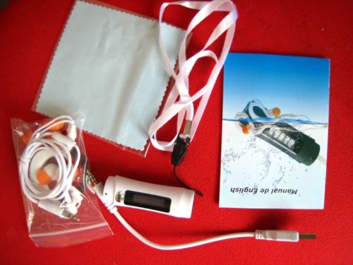 Aqua Music M4G FM MP3 Плеер 4GB для плавания водонепроницаемый (белый)