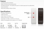 Buzzband MB20 bluetooth вибро браслет для сотового телефона белый