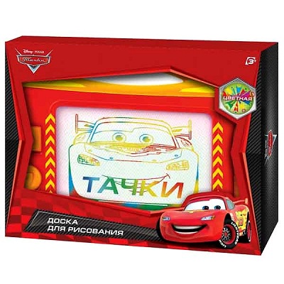 Игрушка Доска магнитная DISNEY "Тачки", цветная, 2-мя печатями, в кор. 32*25*3см. Играем Вместе