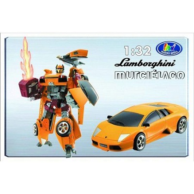 Игрушка Робот-трансформер Happy Well Lamborghini Murcielago 1:32, свет