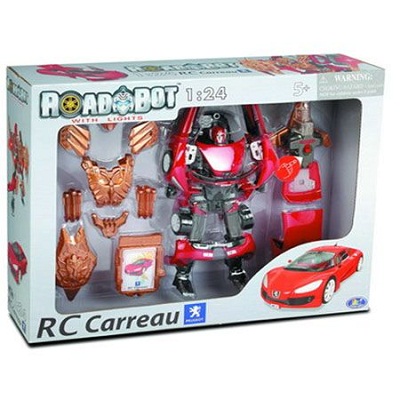 Игрушка Робот-трансформер Peugeot Concept Car RC Carreau, 1:24, свет