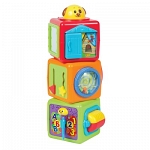 Обучающие кубики Умка на БАТ. 3 стих.+3 песни в Русс. Кор. игрушка