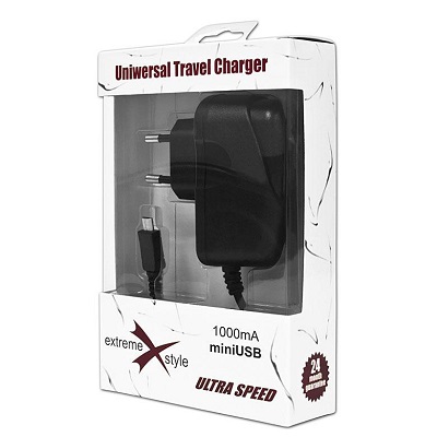 Сетевое зарядное устройство Mini USB 1A