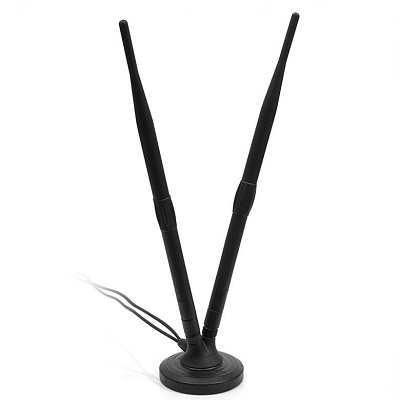 ShopCarry L5h TWIX 4G 3G 2G LTE MIMO антенна всенаправленная для модема разъем CRC9/TS9 X 2 ( E8372, E5577, E3372 и т.п.) Кабель 2шт 5м