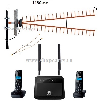 стационарный сотовый радио DECT телефон GSM/4G/3G WIFI купить Комплект ShopCarry SIM SOHO PRO VIP880 роутер c широкополосной антенной