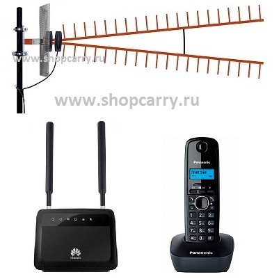 Комплект ShopCarry SIM SOHO PRO 11 VIP880 стационарный сотовый радио DECT телефон одна трубка GSM/4G/3G WIFI роутер c широкополосной антенной купить