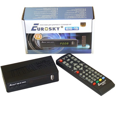 EUROSKY ES-15 A7 с антенной кабелем 10 м DVB-T2 Цифровой эфирный ресивер (Комплект)