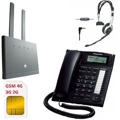 Комплект ShopCarry SIM CallCenter С31543 стационарный сотовый телефон gsm/4g/3g wifi под сим-карту с гарнитурой