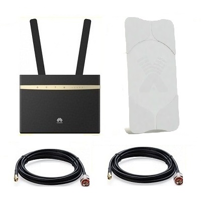 HUAWEI B525s-23a 2G/3G/4G/LTE CAT6 роутер wifi с антенной MIMO панельной и кабелем 2х10м
