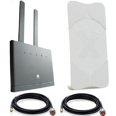 Huawei B310s-22 с антенной MIMO + кабель 2 х10 м панельной направленной широкополосной 4G 3G LTE Cat4 WIFI роутер универсальный