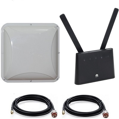 Huawei B310s-22 с антенной MIMO (14 dBi) + кабель 2 х10 м панельной направленной 4G 3G LTE Cat4 WIFI роутер универсальный