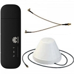 Huawei E8372 4G LTE 3G GSM модем роутер с антенной автомобильной и переходником 2 x TS9/SMA