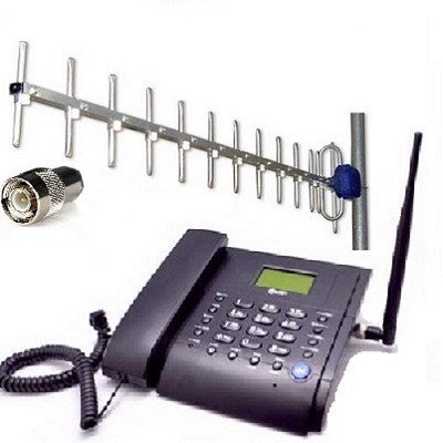 Kit MT3020b Стационарный сотовый телефон GSM под сим карту (Даджет) (чёрный) с антенной внешней направленной купить Антенна комплектуется кабелем длиной 10 м