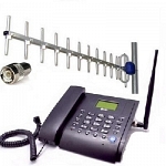 Kit MT3020b Стационарный сотовый телефон GSM под сим карту (Даджет) (чёрный) с антенной внешней направленной купить Антенна комплектуется кабелем длиной 10 м