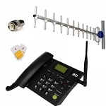 BQ-2052 Point Стационарный сотовый телефон GSM с антенной под 2 сим карты (чёрный)