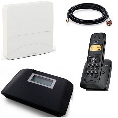 Комплект Shopcarry sim v2n2 стационарный сотовый радио dect телефон gsm с антенной внешней панельной