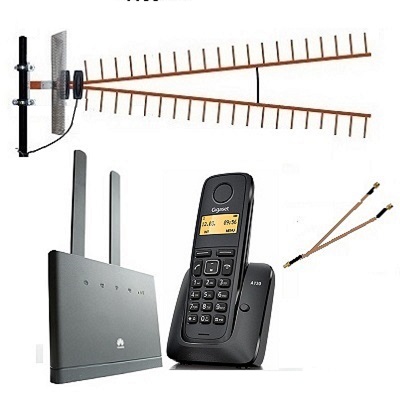 Комплект SHOPCARRY SIM 310-1А стационарный сотовый радио DECT телефон GSM/4G/3G WIFI роутер универсальный c широкополосной антенной