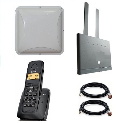 Комплект SHOPCARRY SIM 310-1P стационарный сотовый радио DECT телефон GSM/4G/3G WIFI и роутер универсальный с антенной MIMO