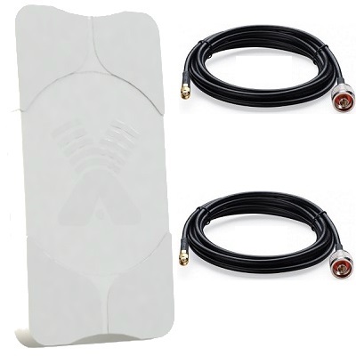 Antex AGATA-2 MIMO 2x2 широкополосная панельная антенна 4G/3G/2G (15-17 dBi)+ SMA кабель 5 м х 2 Huawei B310s-22, B315s-22, B525s-23a, E5186 и т.п.