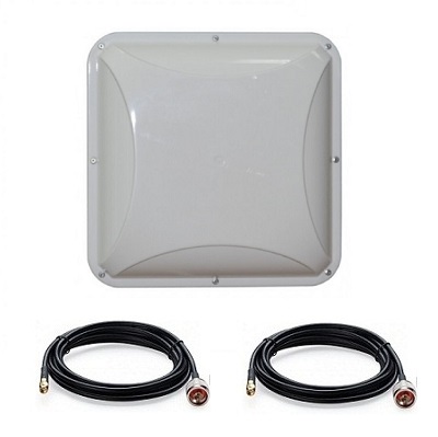 Antex PETRA BB MIMO 2x2 Кабель 2шт. 10 метров SMA-male 3G WIFI 4G LTE антенна уличная усиление 14 dBi широкополосная панельная