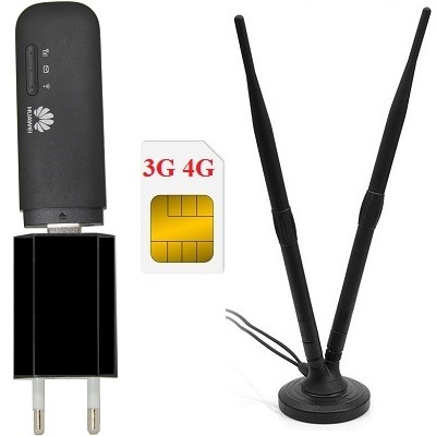 Huawei E8372h-153 с Антенной MIMO black USB WiFi роутер-модем 4G 3G GSM универсальный