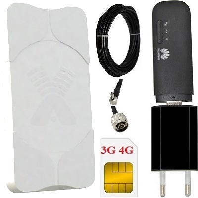 ShopCarry MR8372AM Комплект модем-роутер 4G 3G GSM WiFi с антенной MIMO 18dBi направленной уличной