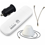 Huawei E8372 4G LTE 3G GSM модем роутер с антенной автомобильной и переходником 2 x TS9/SMA