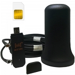 Shopcarry M3372m2 комплект Usb модем 4g 3g с антенной 2x2 равнонаправленной широкополосной