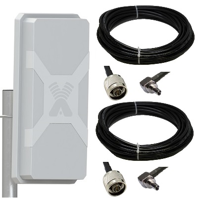 Antex Nitsa-5 MIMO 2x2 Антенна 4G 3G с 2-мя кабелями 5 метров разъем CRC9
