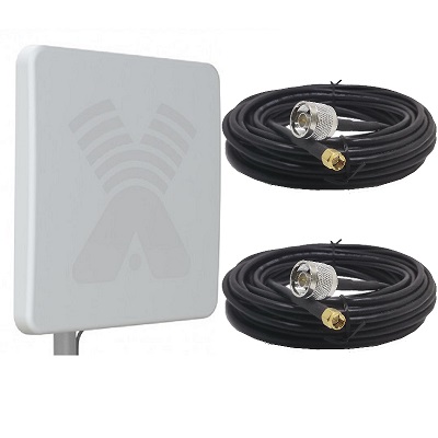 Antex Zeta MIMO 2x2 антенна внешняя с кабелями 10м х2 SMA-male 4g/3g/2g/wifi Lte-a (усиление 17-20dbi) широкополосная панельная
